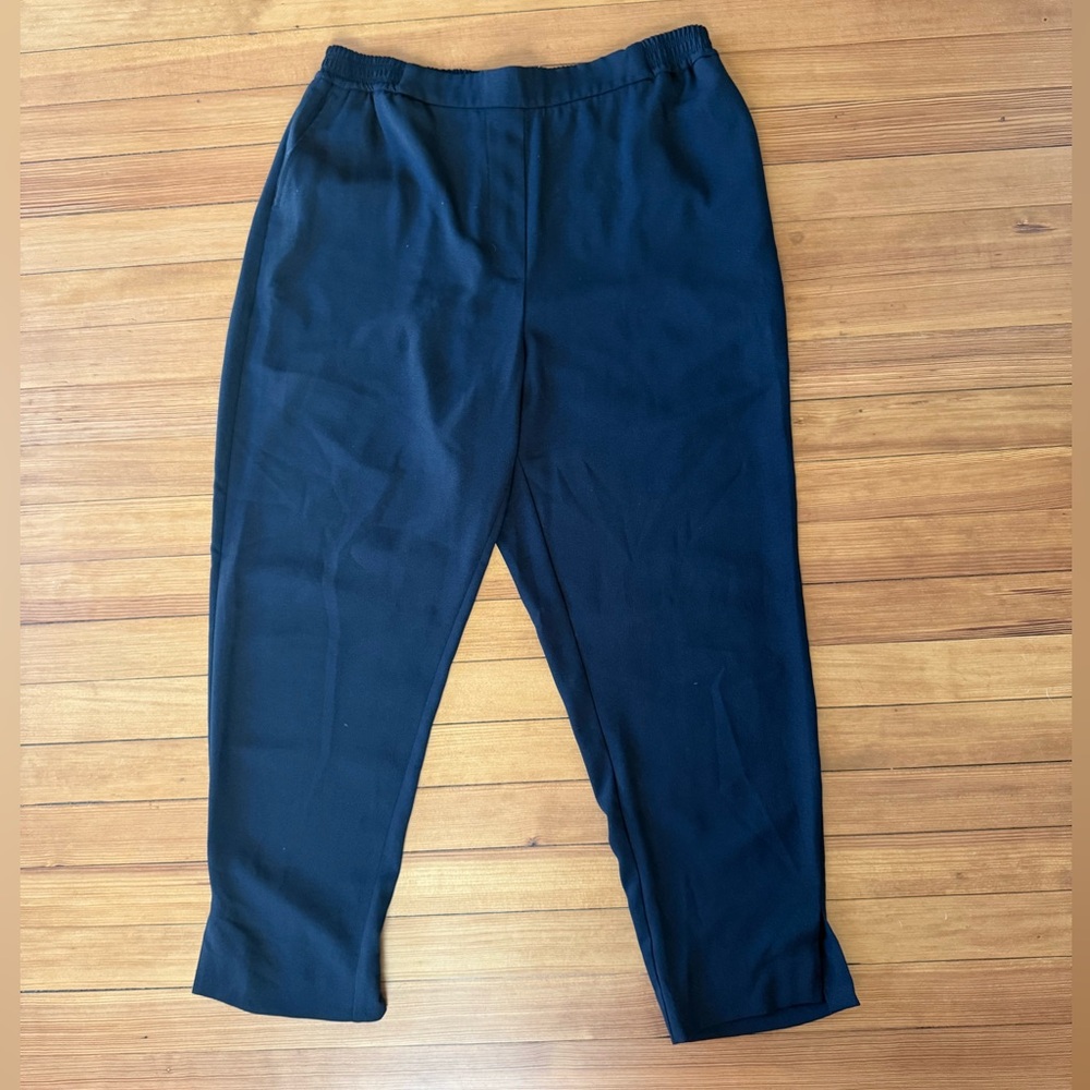 Anthropologie Black Pull-On Trousers